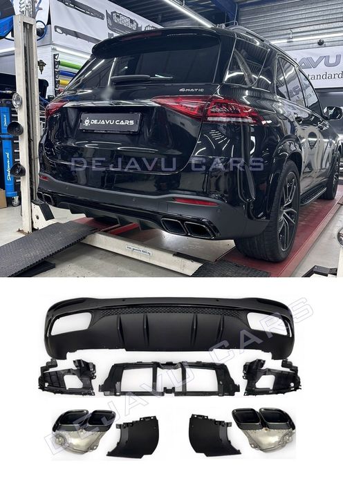 Диффузор на задний бампер Mercedes GLE W167 накладка заднего бампера