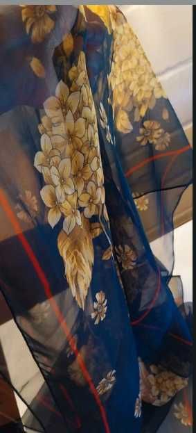 Як Новий Легкий Довгий 1.5м Шарф, Шийний Платок Шийна Хустка з Квітами