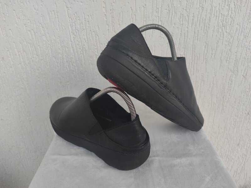 Брендовие кожанние туфли, шлепки Fitflop р.38