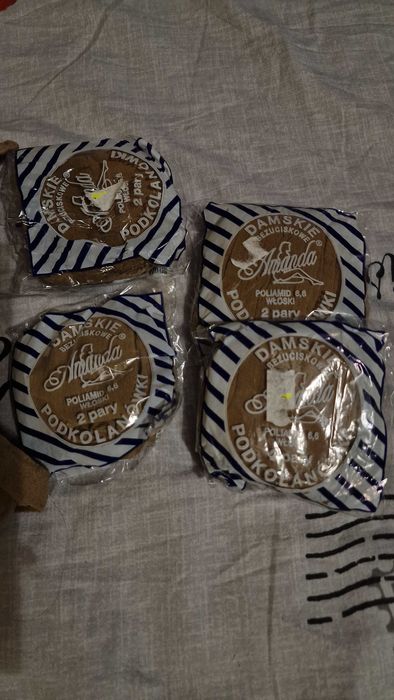 Podkolanówki damskie 9 par beżowe