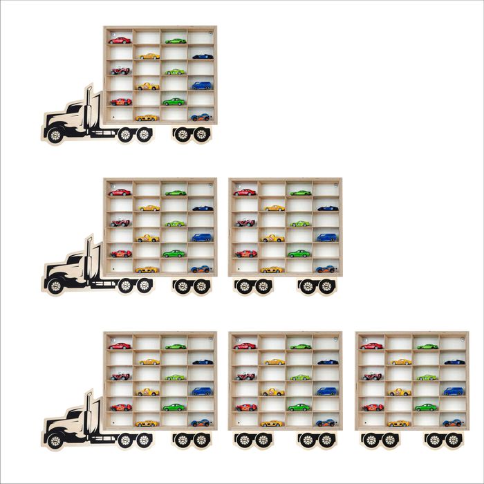 Drewniana Półka na Resoraki / Ekspozytor Hot Wheels / Garaż na autka