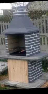 Grill betonowy, grillo-wędzarnia.