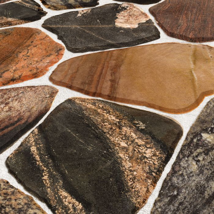 Kamień polny cięty-plastry okładzinowe.