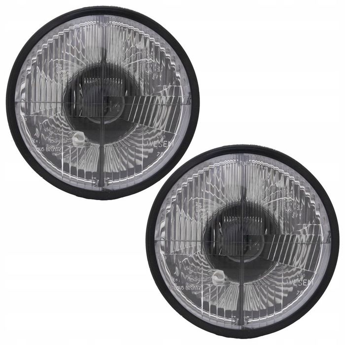 Reflektor Lampa Przód Czarny Krzyż Volkswagen Transporter T3 1979-1992 L=R