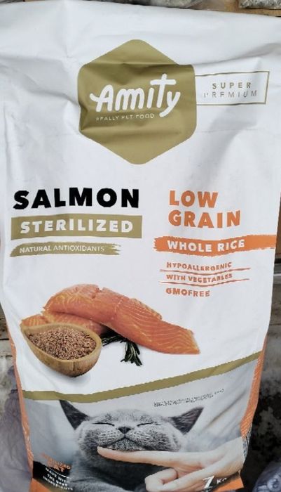 Сухий корм Amity Super Premium Cat Salmоn для кішок з лососем 7 кг