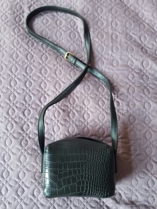 Mini torebka, krokodyl, alligator, little black