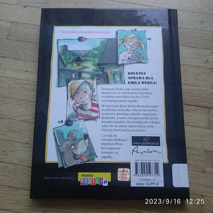 Zestaw książek Emil detektyw "Waleczni rycerze" i "Pieniądze klasowe"