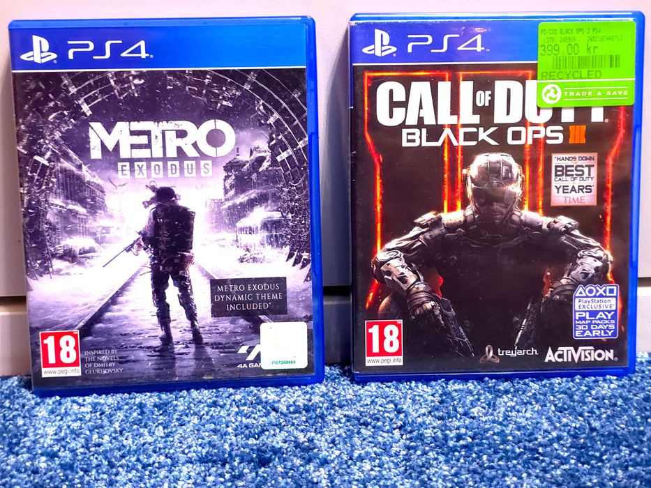 Metro Exodus + Call of duty Black ops 3 - ps4