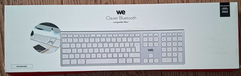 Klawiatura bezprzewodowa Bluetooth we. do Mac Apple AZERTY aluminium