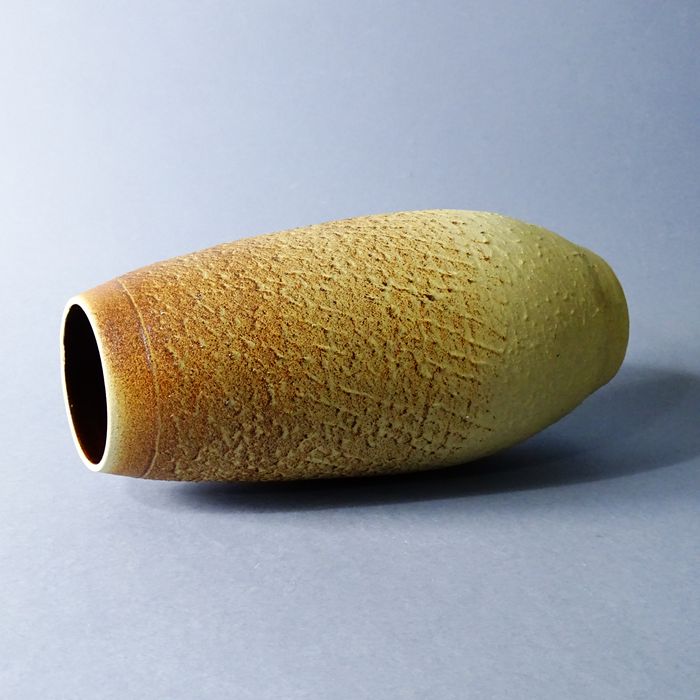 vintage surowy duży kamionkowy wazon lata 60/70