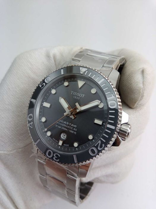 Швейцарские часы Tissot Seastar 1000 Powermatic80 300м, 80 часов хода