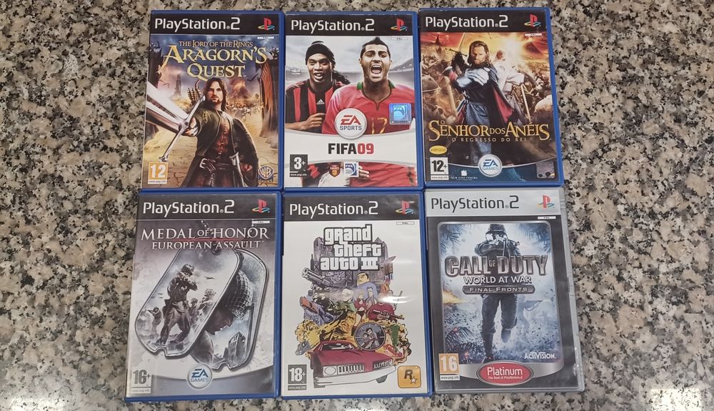 Lote de 6 jogos para PS2