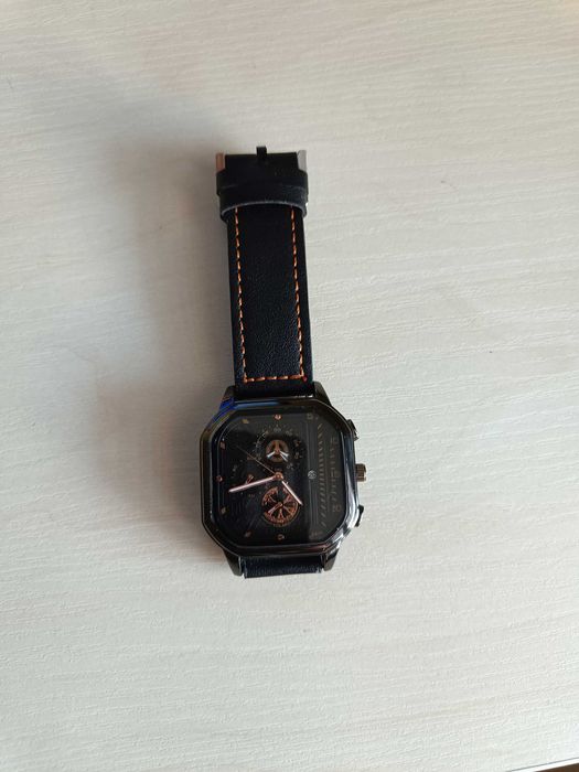 Класичний чоловічий годинник Skmei 1963 Чорний з Золотистим