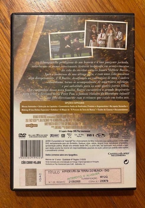 DVD À Procura da Terra do Nunca