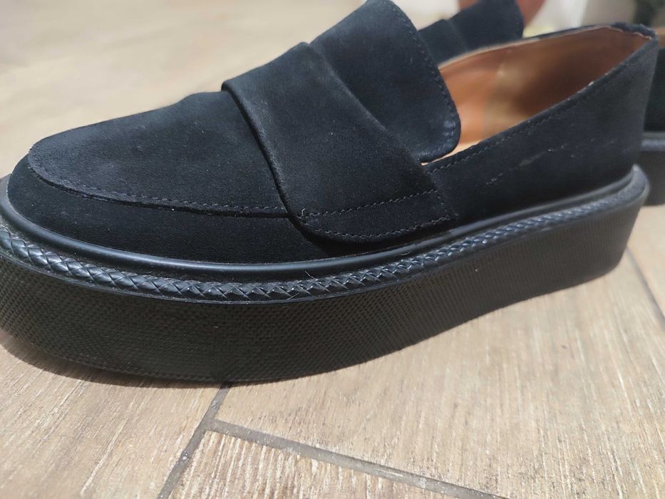 Туфлі мокасіни 38 розмір лофери натуральний замш