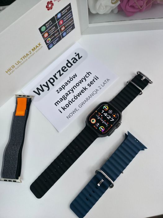 Smartwatch HK Ultra Max – AMOLED 2,12", połączenia Bluetooth, nowy