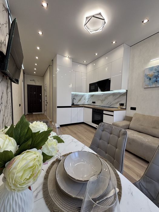 Терраса 1-комнатная квартира с ремонтом ЖК 61 Жемчужина/Краснова/Море