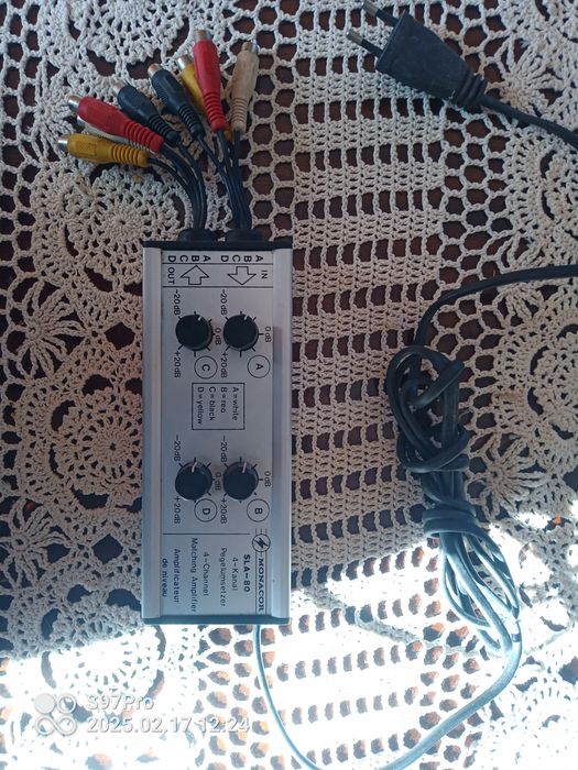 Monacor SLA-80 wzmacniacz dopasowujący poziom i impedancje