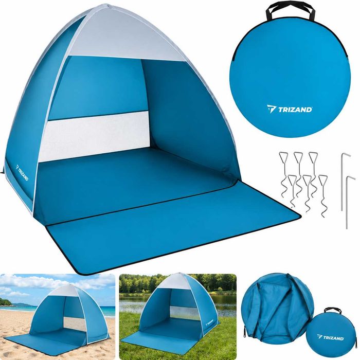 Пляжний намет Pop-Up 200×150×110 см із захистом від сонця UV30+ водовідштовхувальний
