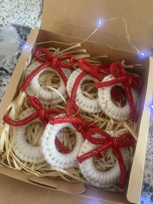 box swiateczny makrama ozdoby choinka