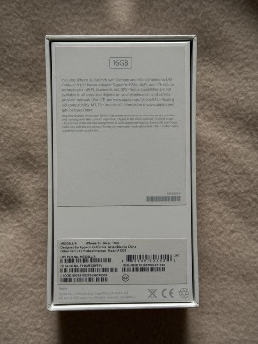 Apple iPhone 5s Silver 16Гб