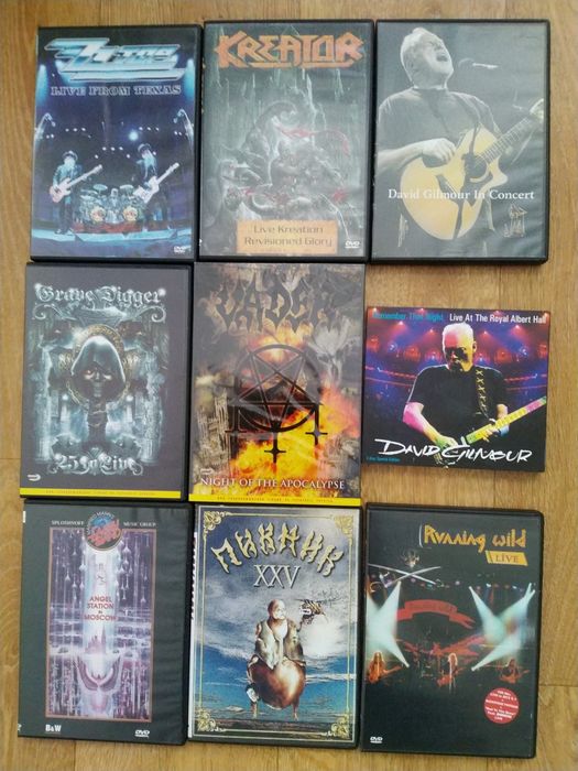 DVD video ZZ Top, AC/DC, Nightwish, Kreator и др...