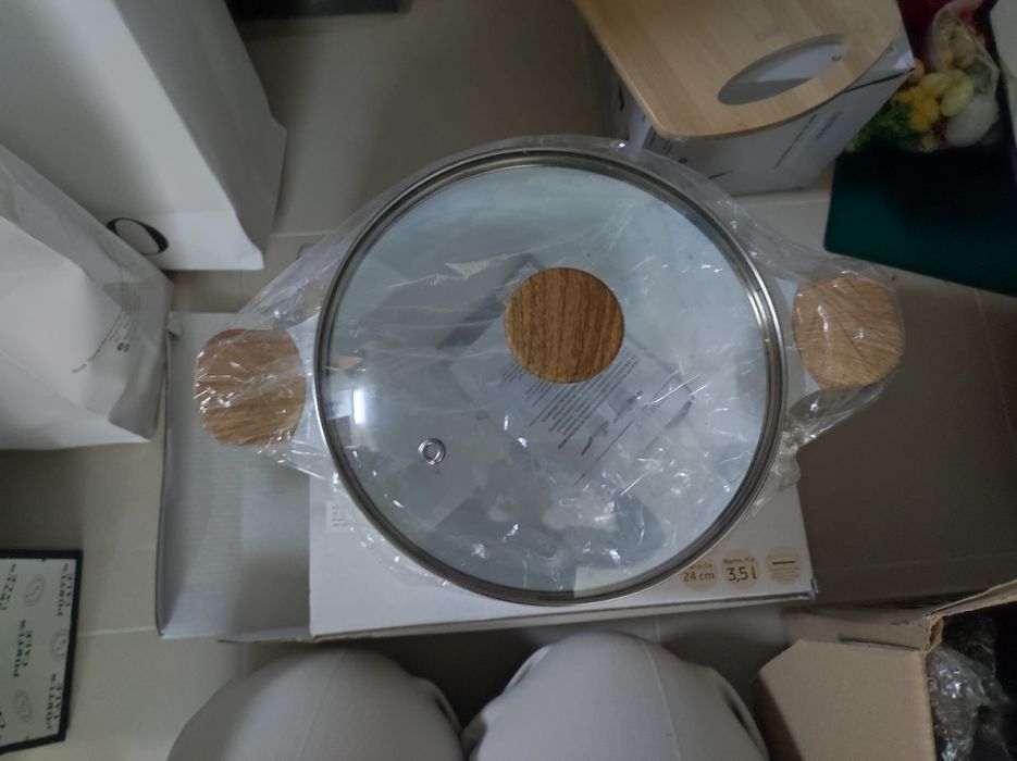 Tachos aluminio com revestimento cerâmico brancos