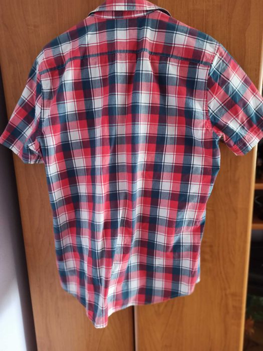 Koszula męska krótki rękaw w kratkę H&M r. M