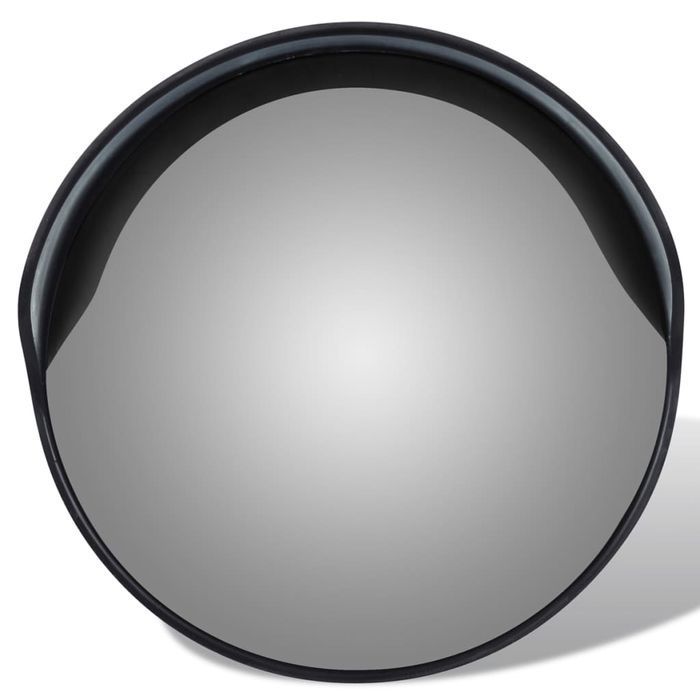 vidaXL Wypukłe lustro drogowe, 30 cm, czarne
