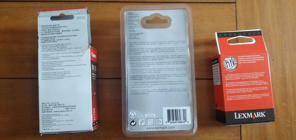 Tinteiros Originais Lacrados/Novos Lexmark Canon