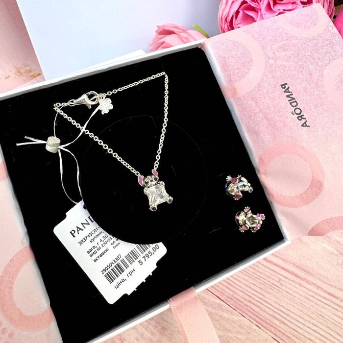 Намисто і сережки  Стіч і Ліло пандора оригінал, Дісней пандора