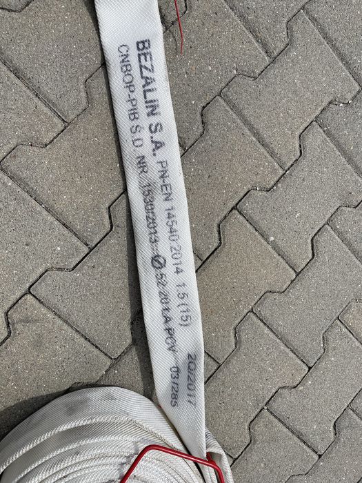Wąż strażacki hydrantowy z prądownicą