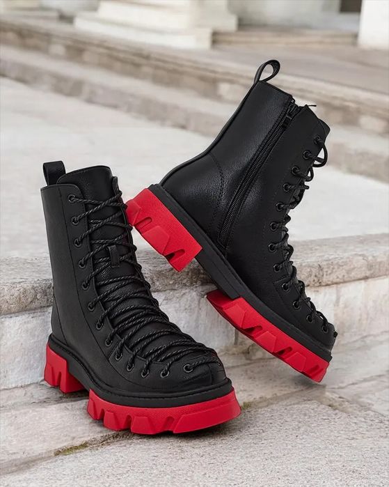 36 37 38 botki 39 40 41 workery glany sznurowane wiązane na platformie