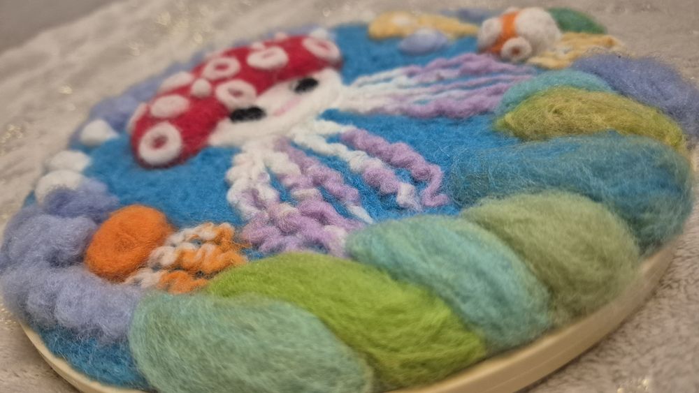 Obrazek z filcu handmade