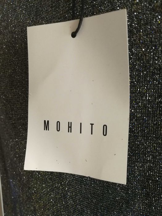 Top/bluzka połyskująca szara