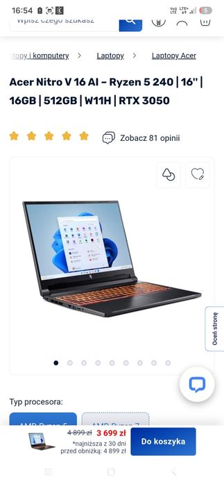 Lapto Acer Nitro 16