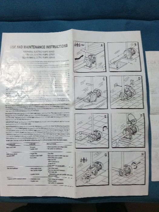 bomba de agua para exterior ou interior