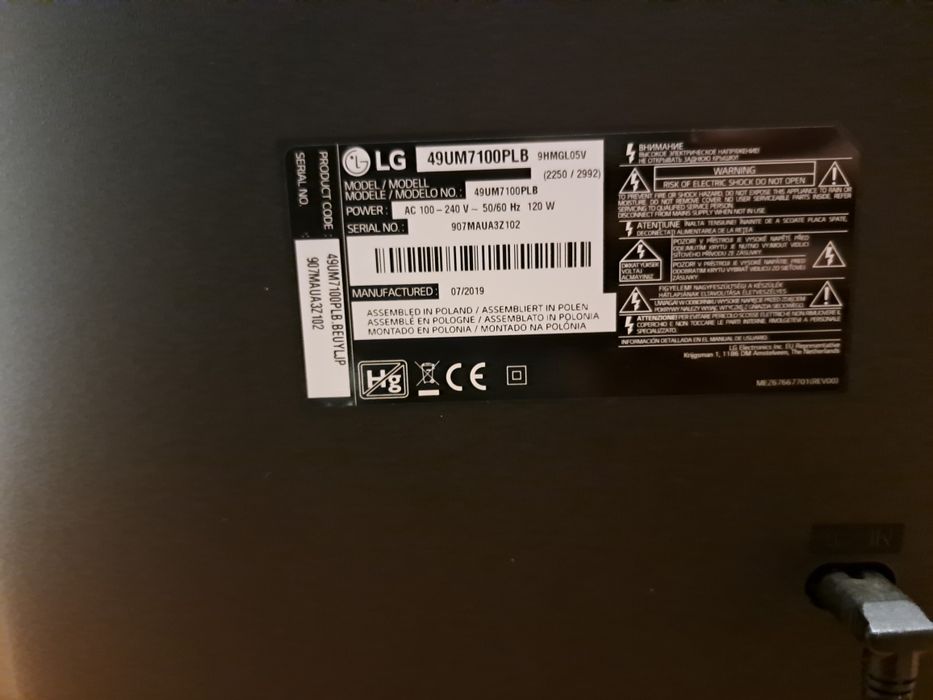 TV Lg 49um7100plb peças