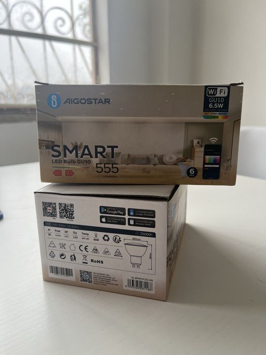 12 Aigostar Smart LED GU10 Wi-Fi Bulbs (Alexa/Google/App)64584631613314121