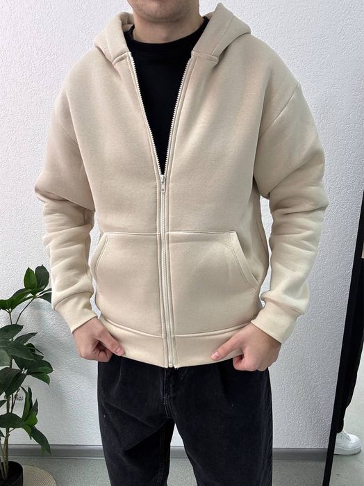 Чоловіче базове худі з капюшоном, на флісі