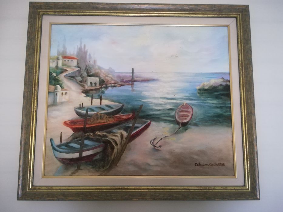 "Barcos" óleo sobre tela