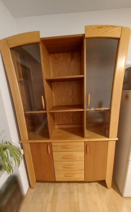 Witryna 2 szt. -komplet drewno dobry stan '2 i 3 segmentowa'