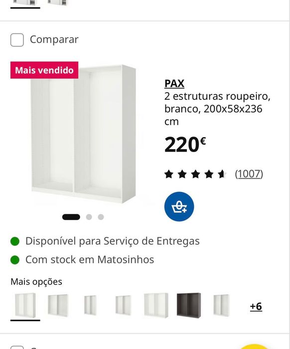 Roupeiro ikea pax