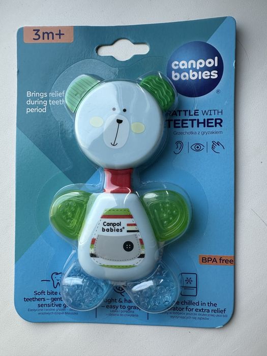 Брязкальце-зубогризка Canpol babies Ведмедик, 56/139_blu