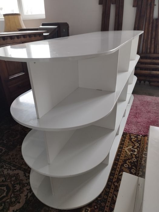 regał dwustronny duży 4 poziomowy wyspa