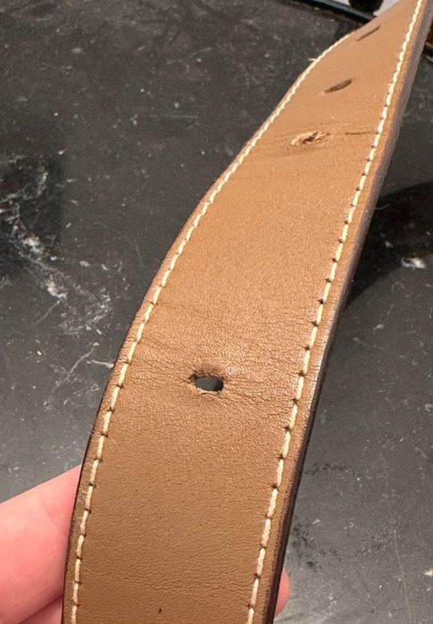 Skórzany pasek męski 115x3,5 cm