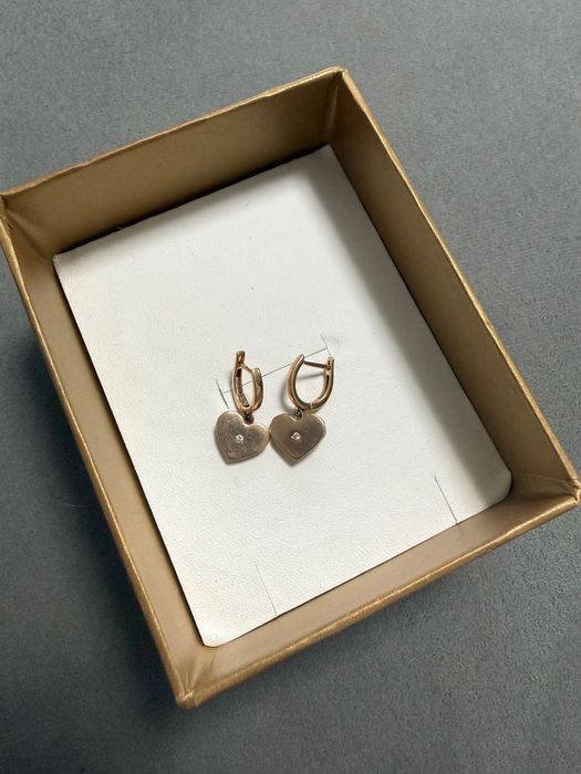 Сережки сердечко