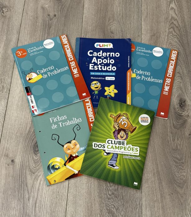 Livros de apoio ao estudo 3º ano - português, matemática e inglês