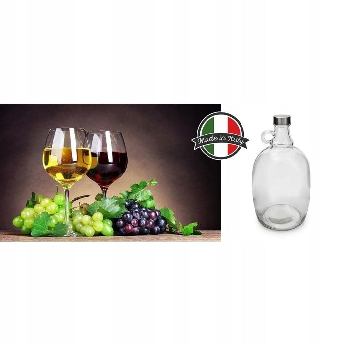 galon butla na wino alkohol szkło jakość italia 2l