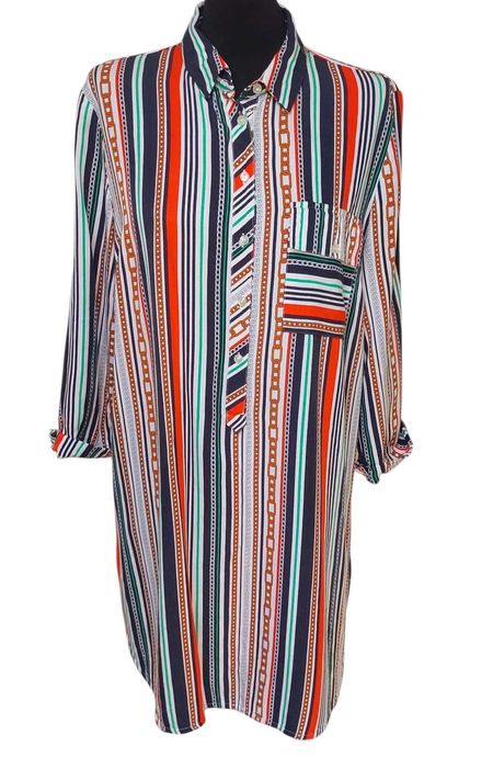 Luźna sukienka w paski z wiskozy TU, R. 2XL